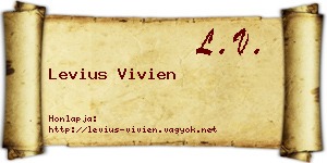 Levius Vivien névjegykártya
